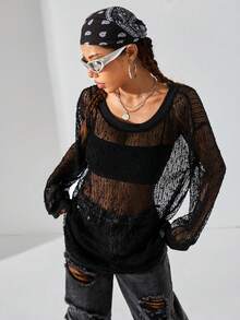 SHEIN Coolane 游泳套裝/鄉村音樂會服飾/舞台派對服裝 - 黑色 - 查看 3