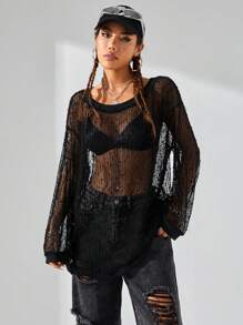SHEIN Coolane 游泳套裝/鄉村音樂會服飾/舞台派對服裝 - 黑色 - 查看 1