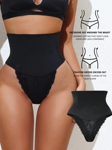 1pc Sexy Lace Splicing Women Body Shaping Shapewear Panty