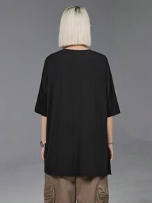 SHEIN EZwear Oversized Heat Sensitive Image Print T-Shirt, Unisex