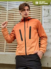 In My Nature Men 1pc Zip Up Hooded Outdoor Jacket