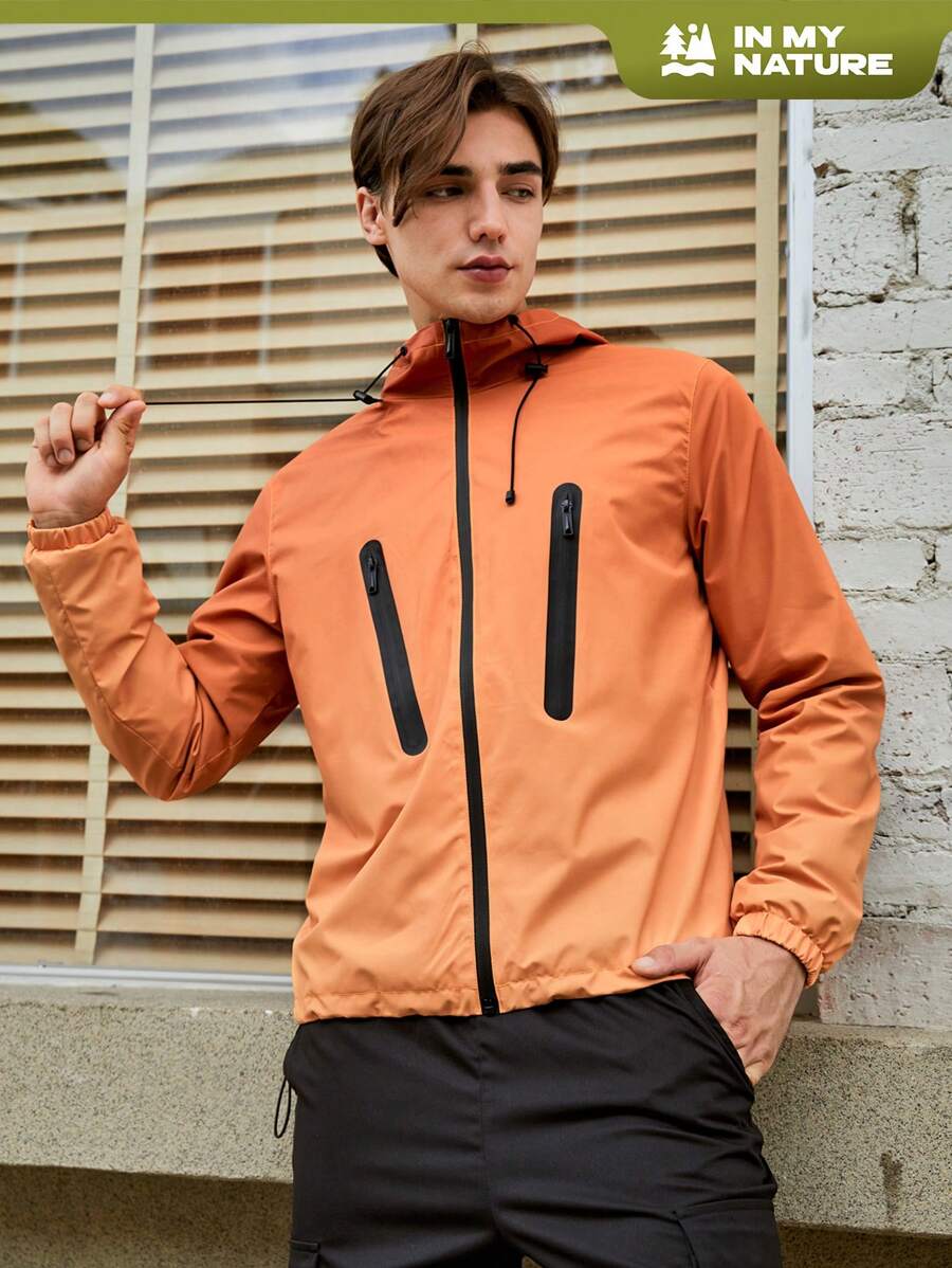 In My Nature Men 1pc Zip Up Hooded Outdoor Jacket