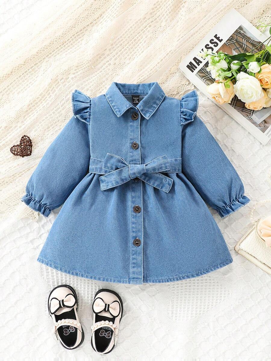 MERAKI - Baby Dress Denim - Blue main image 0