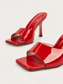 Red Thin Heel Fashionable Women High Heel Sandals,Stilletos Heels - Red - View 4