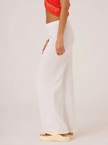MUSERA Casual Textured Low Rise Maxi Skirt Elegant Summer Sexy Chic Vacation - White - View 4