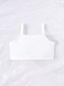 Baby Girl Solid Color Tank Top And Faux Leather Jacket And Skirt Set - Black - View 7