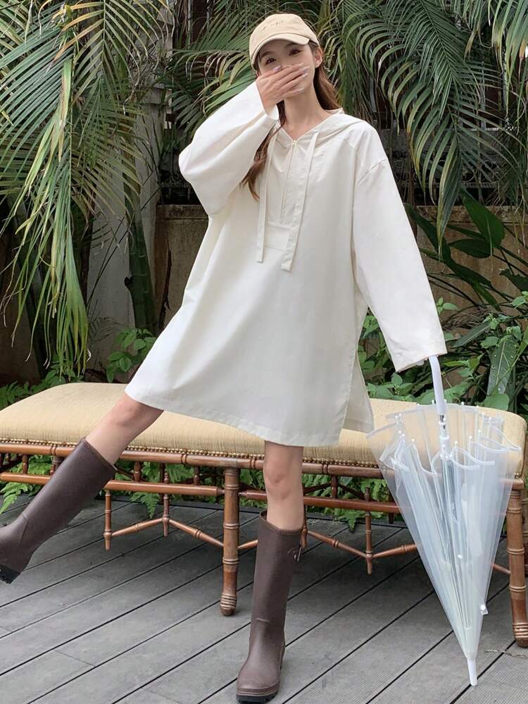 Women Spring/Summer Zipper Front Hooded Long Sleeve Pullover Jacket