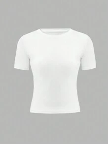 RueChic 基本款修身圆领 T 恤套装，适合休闲穿着 - 彩色 - 查看 10