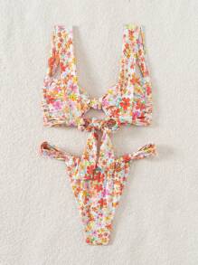 Women Bikini Set, Random Print, Copyright Purchased Summer Beach - Multicolor - View 2