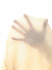 Breezaya Đầm tay bong bóng màu trơn thời trang dành cho nữ - Màu be - Xem 7