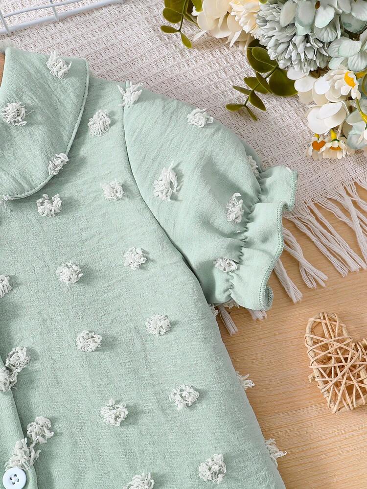 Young Girl Simple Woven Shorts And Short-Sleeved Loose Casual Two-Piece Home Clothes