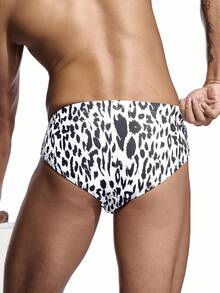 Manfinity Bañador triangular de moda y cómodo para hombre para el verano - Blanco y Negro - Ver 2