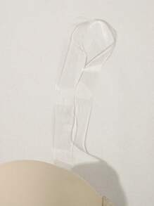 Ladies' Solid Transparent Shoulder Strap Bra With Underwire - Apricot - View 4