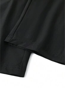 Men's Loose Straight Wide-Legged Pants Made Of Ice Silk Fabric, Simple And Versatile, Suitable For Spring And Autumn, For Fall - Black - View 6