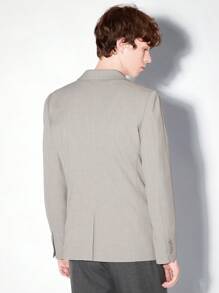 AKNOTIC Business Casual Uomo Giacca blazer in lana lyocell a manica lunga con rever notch per il tempo libero, facile da curare