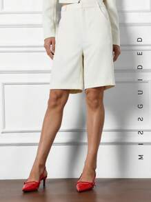 MISSGUIDED Blazer And Bermuda Shorts Set - White - View 3