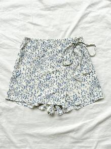 Soleia 女款假日休閒花卉印花連帶腰帶短褲 - 彩色 - 查看 3