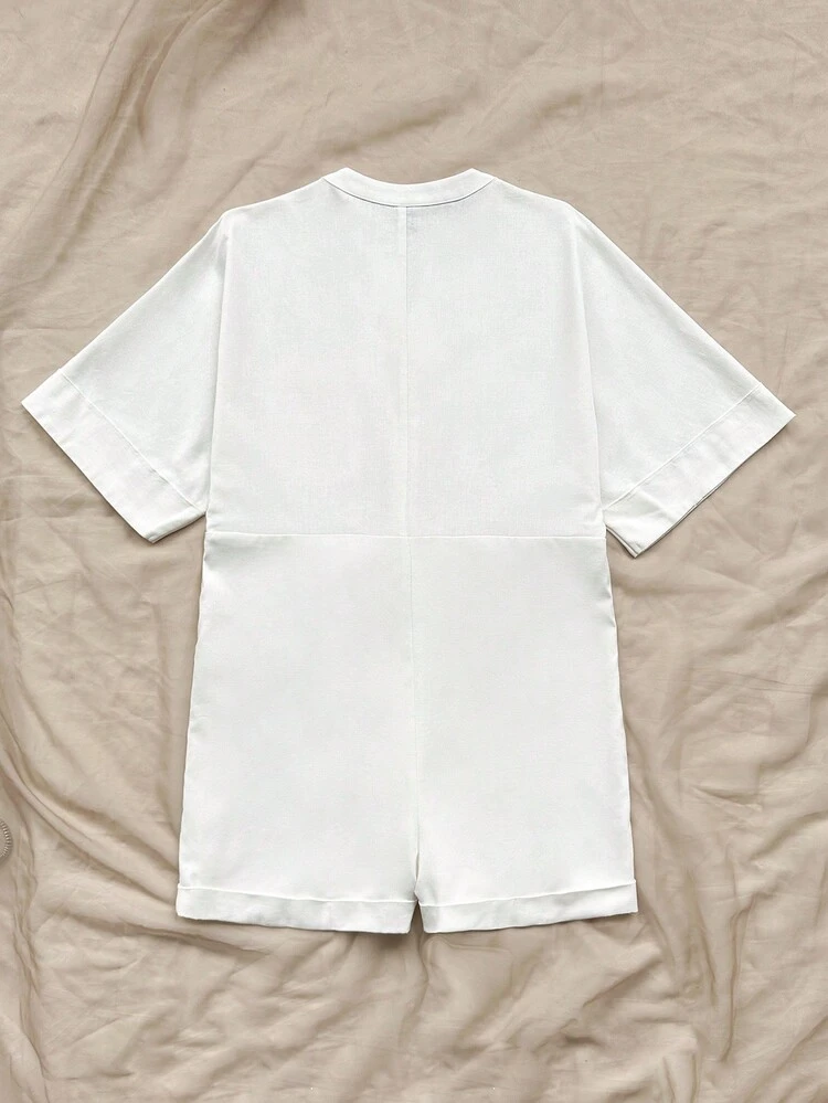 X Summer Casual Vacation Short Sleeve Jumpsuit