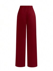 EARO Women's Solid Color Casual Daily Wear Spring/Summer Long Pants