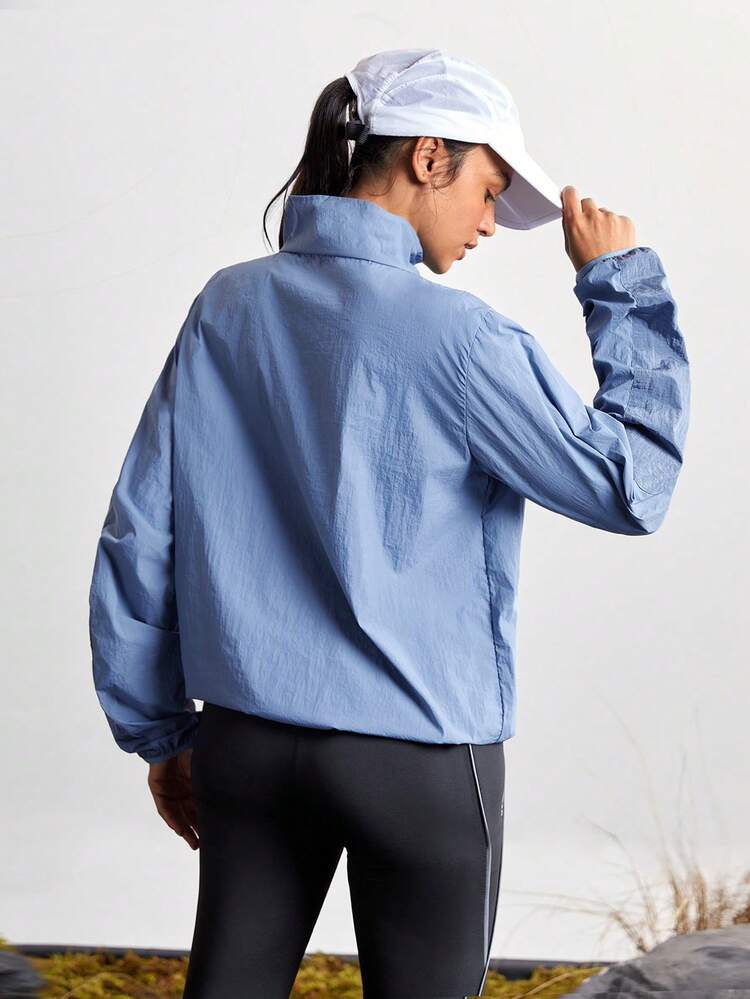 Women's Stand Collar Color Block Outdoor Jacket