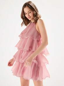 Enchnt 夏季浪漫度假款露肩傘形連身裙