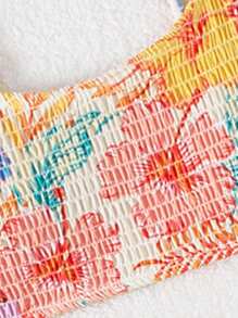 Swim Mod Women Fashionable Colorful Printed Bikini Top, Random Print Summer - Multicolor - View 5