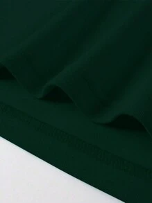 Manfinity Homme Men's Printed Contrast-Rib Polo Shirt, Green Polo Shirt, Men's Polo Shirts, Men's Green Tops, Men's Fashion - Green - View 5