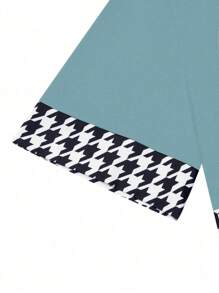 EMERY ROSE 大尺碼女裝夏季修身優雅拼接大腳骨短袖連衣裙 - 霧霾藍 - 查看 5