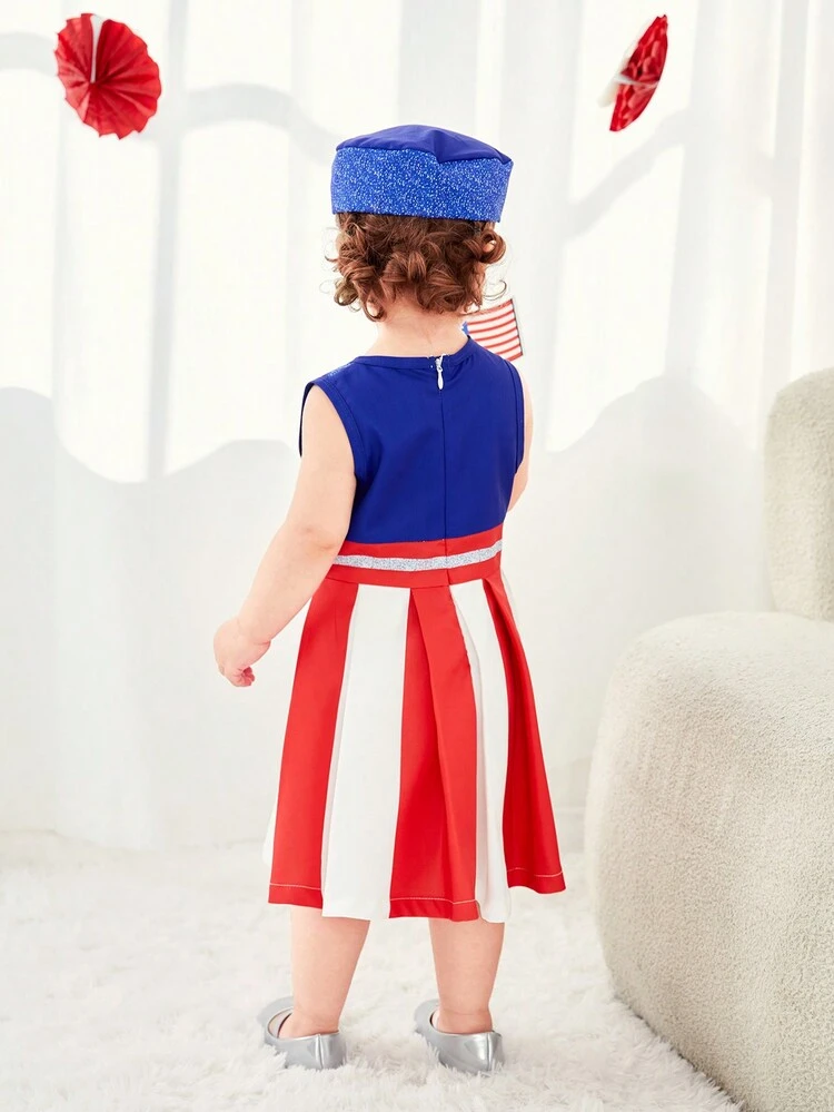 Independence Day Fun Festival Baby Girl's Casual And Cute Dress