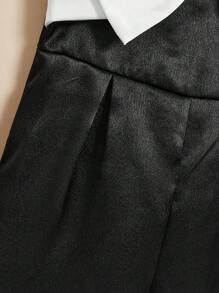 SHEIN Nova Chegada de Verão para Meninas: Macacão Simples e Elegante de Nó de Laço Preto e Branco