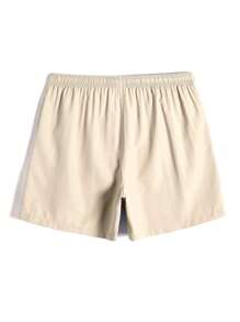 Manfinity Swimmode Men Solid Color Drawstring Beach Shorts, Suitable For Beach Vacation Or Swimming Pool Wear (2 Pieces In Pack)