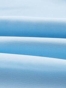 SHEIN MOD 藍色夏日假日約會3D花束腰帶，荷葉邊褶皺高開叉長裙