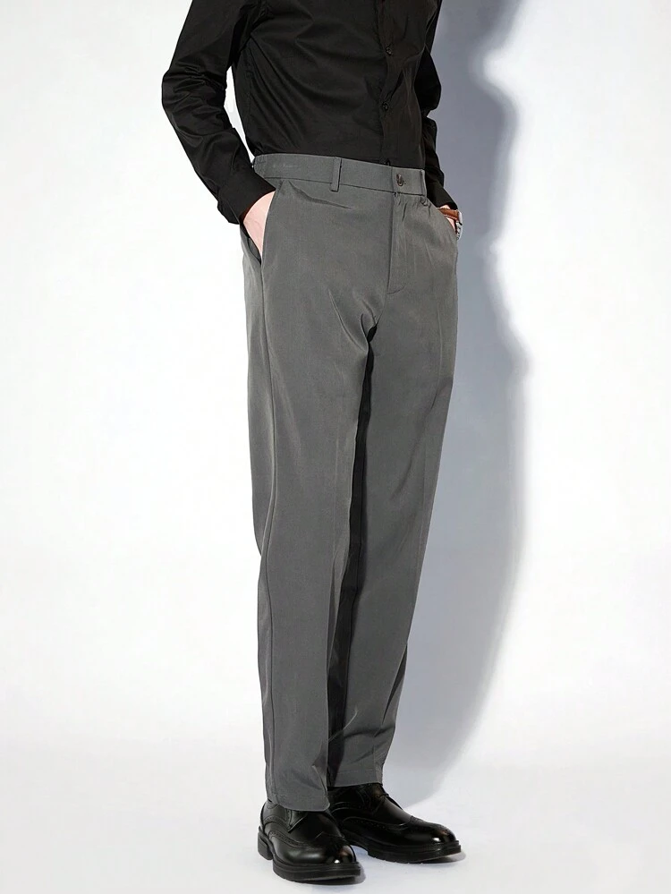Easy Care Summer Woven Casual Straight Suit Trousers