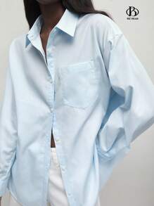 BizChic Damen Lässig Business 2 Stücke/Set Baumwollhemd