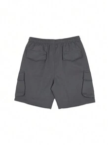 Manfinity Homme Hombres Shorts con bolsillo lateral con solapa cargo
