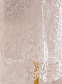 Soleia Elegant Lace Dress With Flare Sleeves And Open Back For Spring/Summer - White - View 8