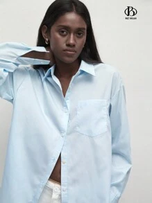 BizChic Damen Lässig Business 2 Stücke/Set Baumwollhemd