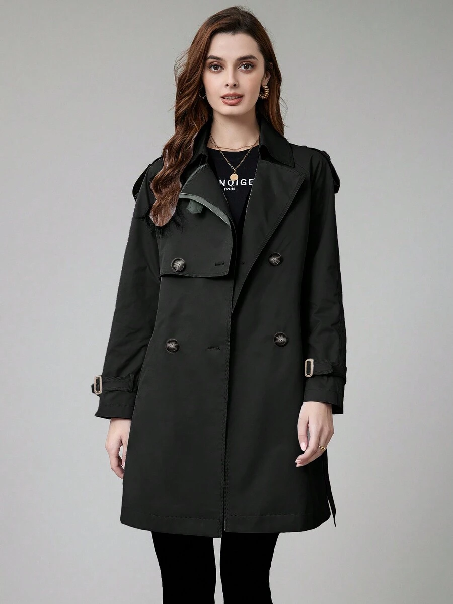 MIEGOFCE Double Button Belted Trench Coat