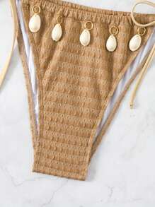 SHEIN Swim Women Vacation Cross Halter Strap Bikini Set Summer