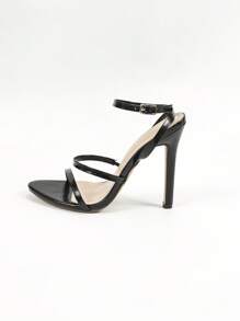 Jin Bei Qi Women's Strap Round Toe Stiletto High Heel Sandals, Sexy, Fashionable, Elegant For Party And Events, Comfortable Gold High Heels - Black - View 7