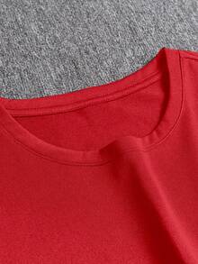 New Summer Fashion Milan Letter Print Women Casual Simple Round Neck T-Shirt And Shorts 2pcs Outfit - Multicolor - View 5