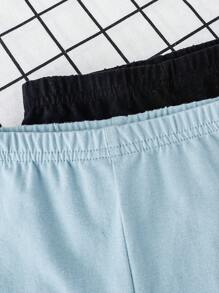 SHEIN 嬰兒男童貼身卡通動物圖案圓領長袖套頭衫和褲子套裝（4件） - 藍色 - 查看 7