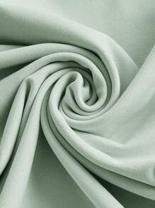 SHEIN EZwear Women Knitted Solid Color Bodycon Dress - Mint Green - View 3