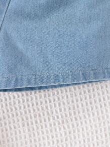 2pcs/Set New Summer Style Fun & Lovely Animal Knitted Denim Washed Casual Sporty Outfits For Baby Boys