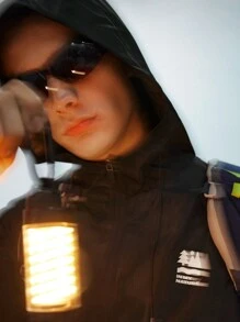 In My Nature 男士字母印花束口帽戶外夾克