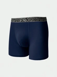 6 piezas Calzoncillos tipo bóxer para hombre con pierna larga y cintura impresa con letras