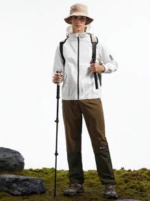 In My Nature Men's Softshell Hooded Windproof Jacket Hiking Clothes - White - View 5