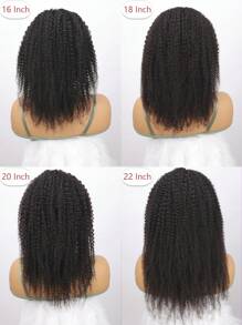 Afro Kinky Curly Headband Wigs Human Hair Wear&Go Jerry Curly Human Hair Wig With Head Band Machine Made For Woman Affordable Natural Black Color - SNatural - View 5