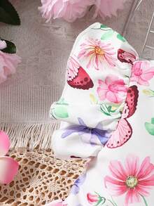 Đầm bé gái in hình bướm thường ngày, thanh lịch và đáng yêu với chút lãng mạn, mùa xuân/hè - Nhiều màu - Xem 4
