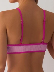 SHEIN Swim Maillot de bain bikini avec bordure contrastée, plage d'été